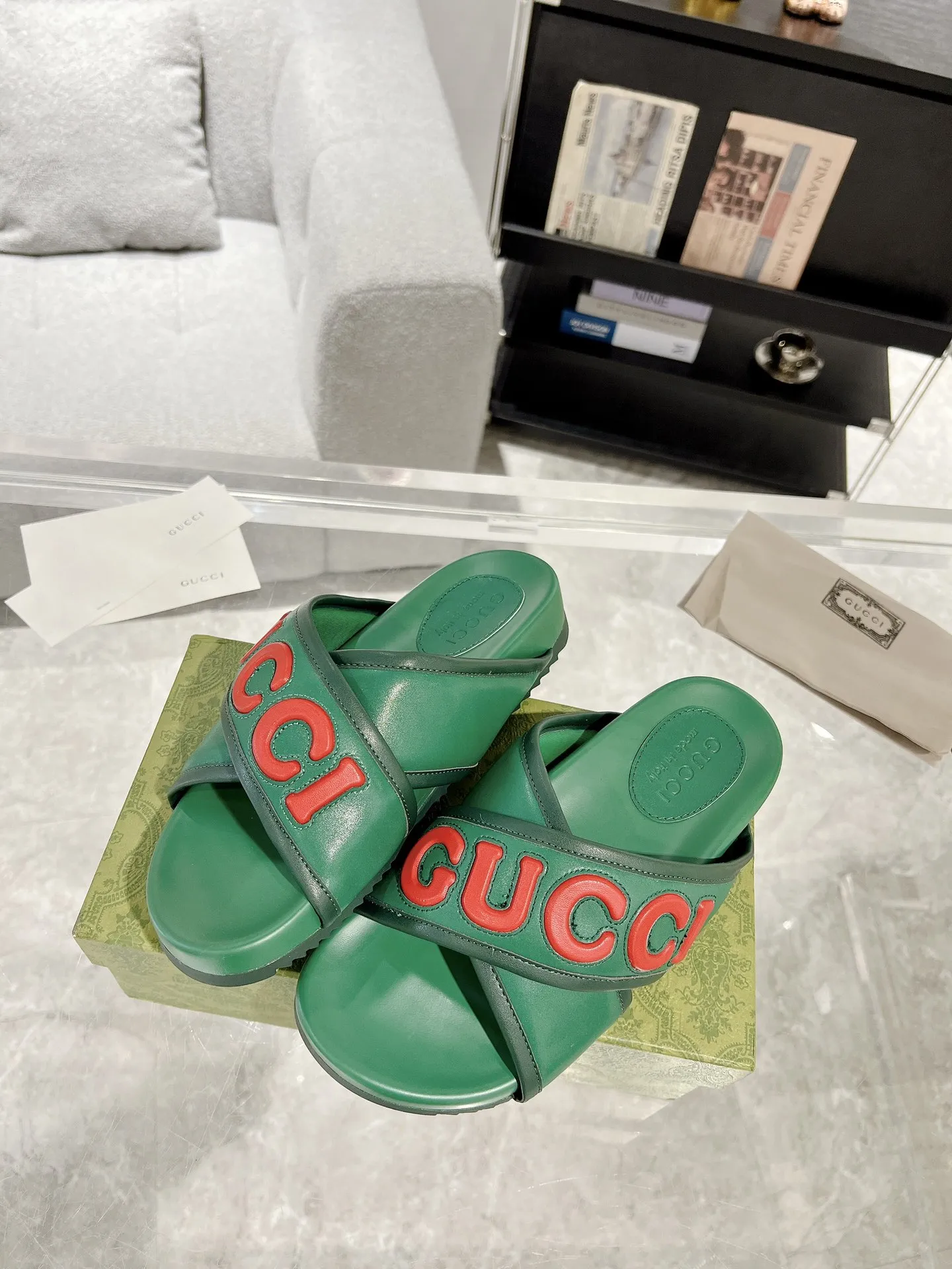 TechFriendly Gucci Couple Slide Sandals Green Top Version –  Rep Shoes & Replica Shoes 936
