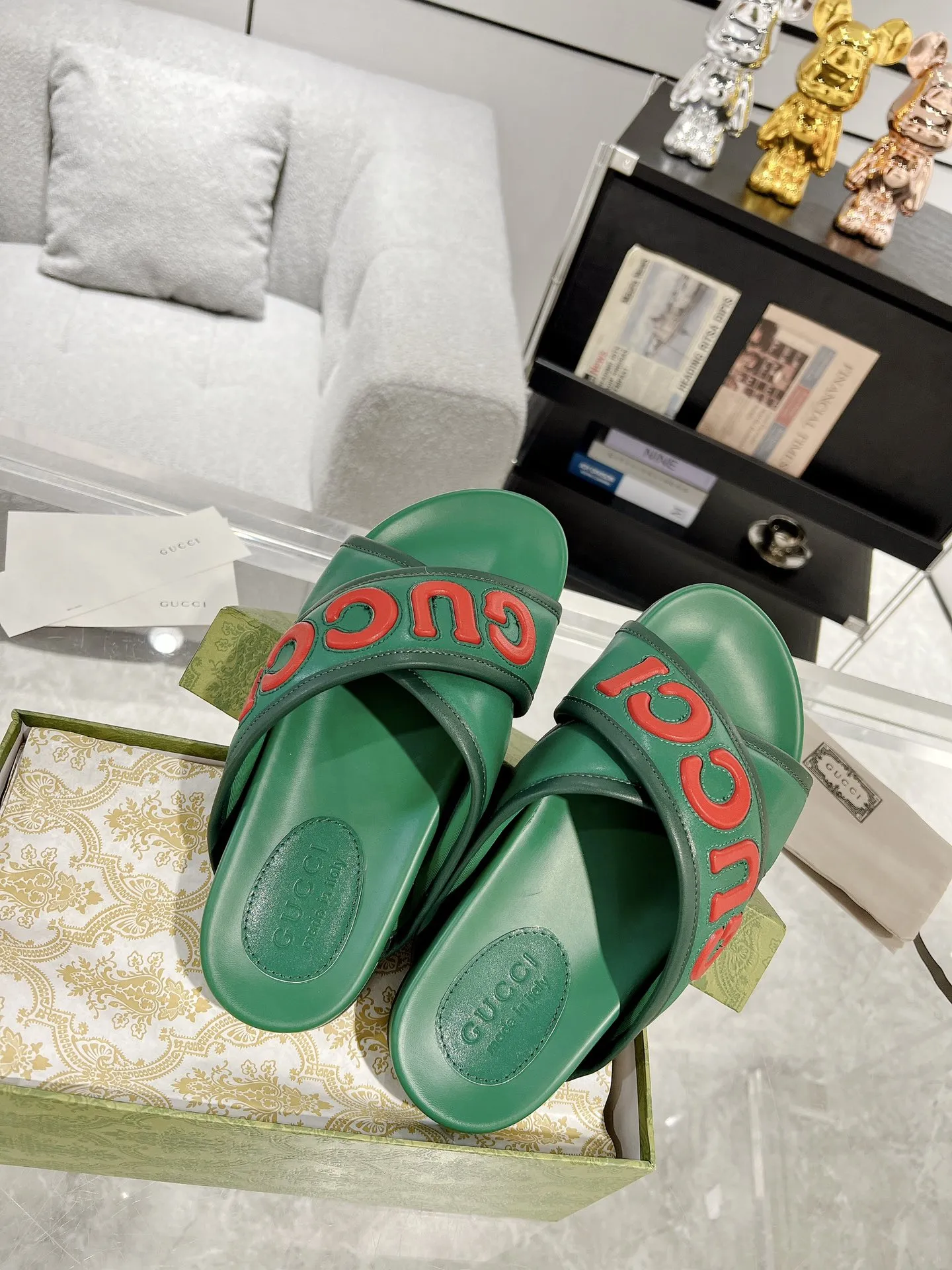 TechFriendly Gucci Couple Slide Sandals Green Top Version –  Rep Shoes & Replica Shoes 936
