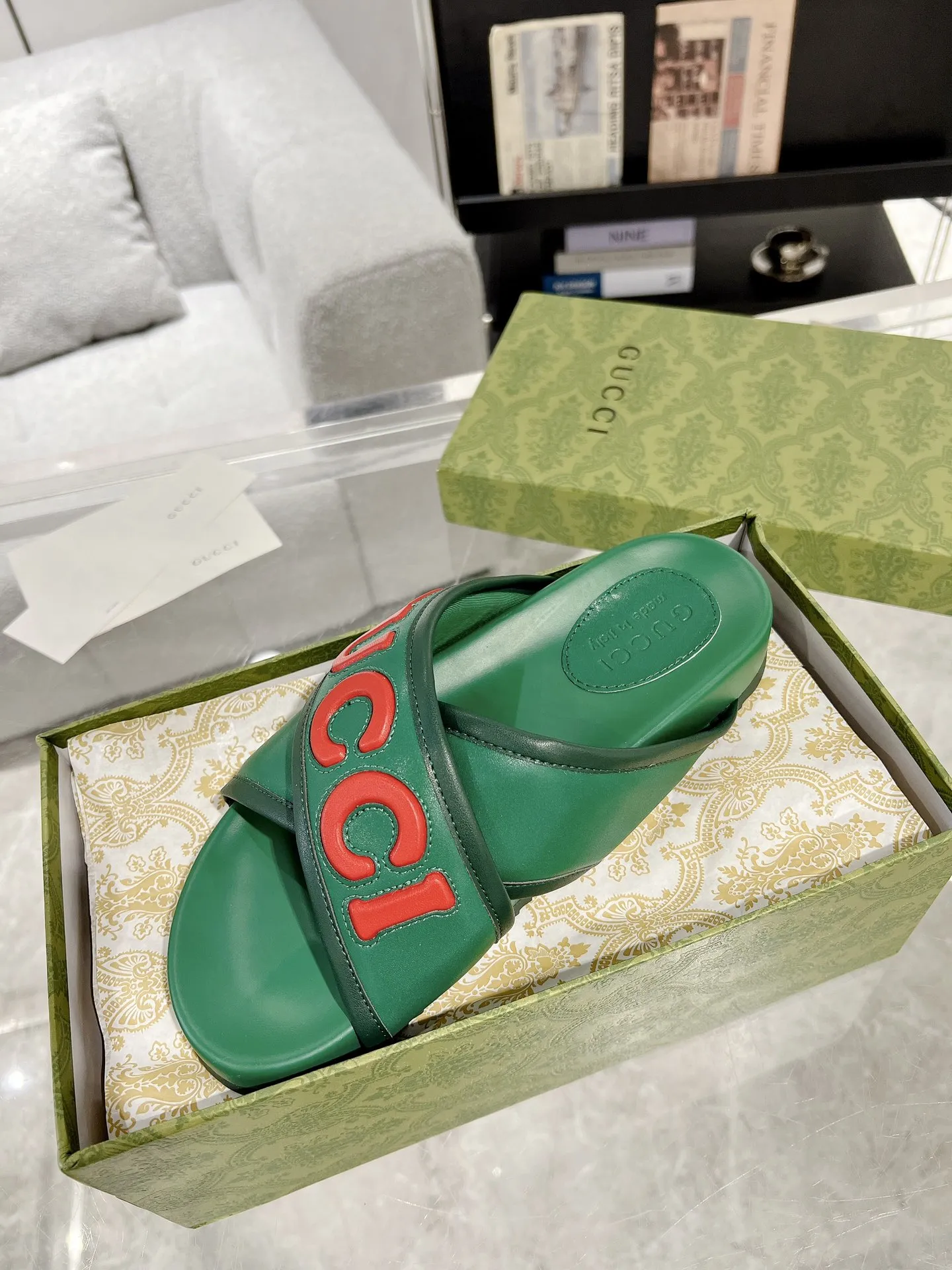 TechFriendly Gucci Couple Slide Sandals Green Top Version –  Rep Shoes & Replica Shoes 936