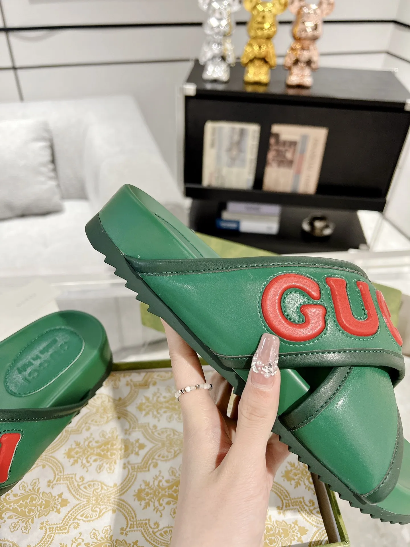 TechFriendly Gucci Couple Slide Sandals Green Top Version –  Rep Shoes & Replica Shoes 936