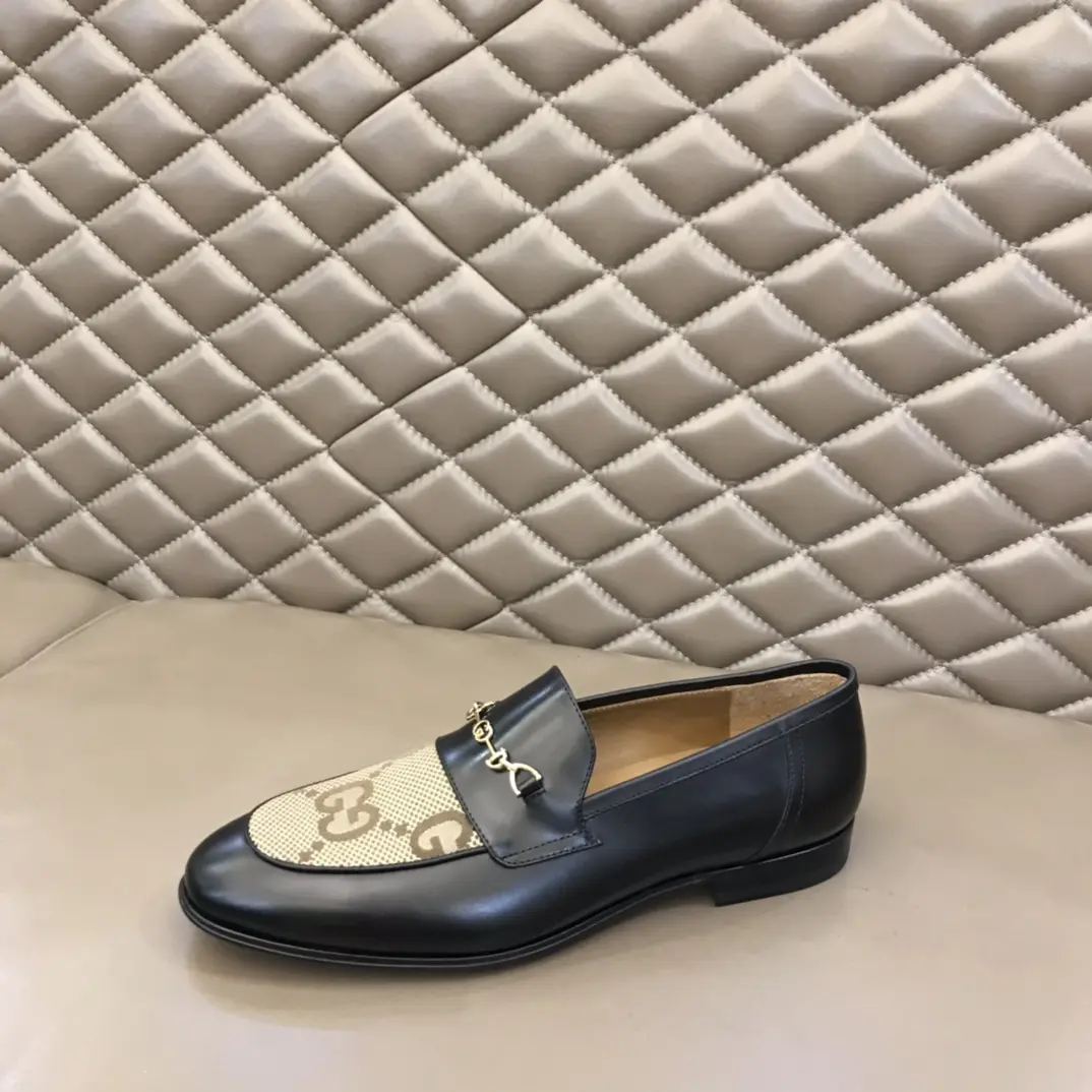 Durable Gucci GG Loafers Black and Beige Leather –  Rep Shoes & Replica Shoes 904
