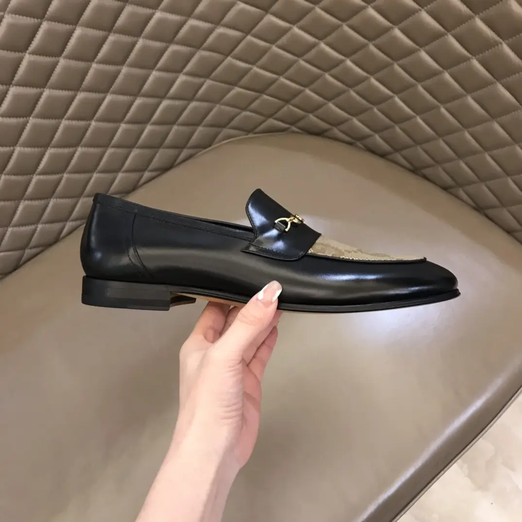 Durable Gucci GG Loafers Black and Beige Leather –  Rep Shoes & Replica Shoes 904
