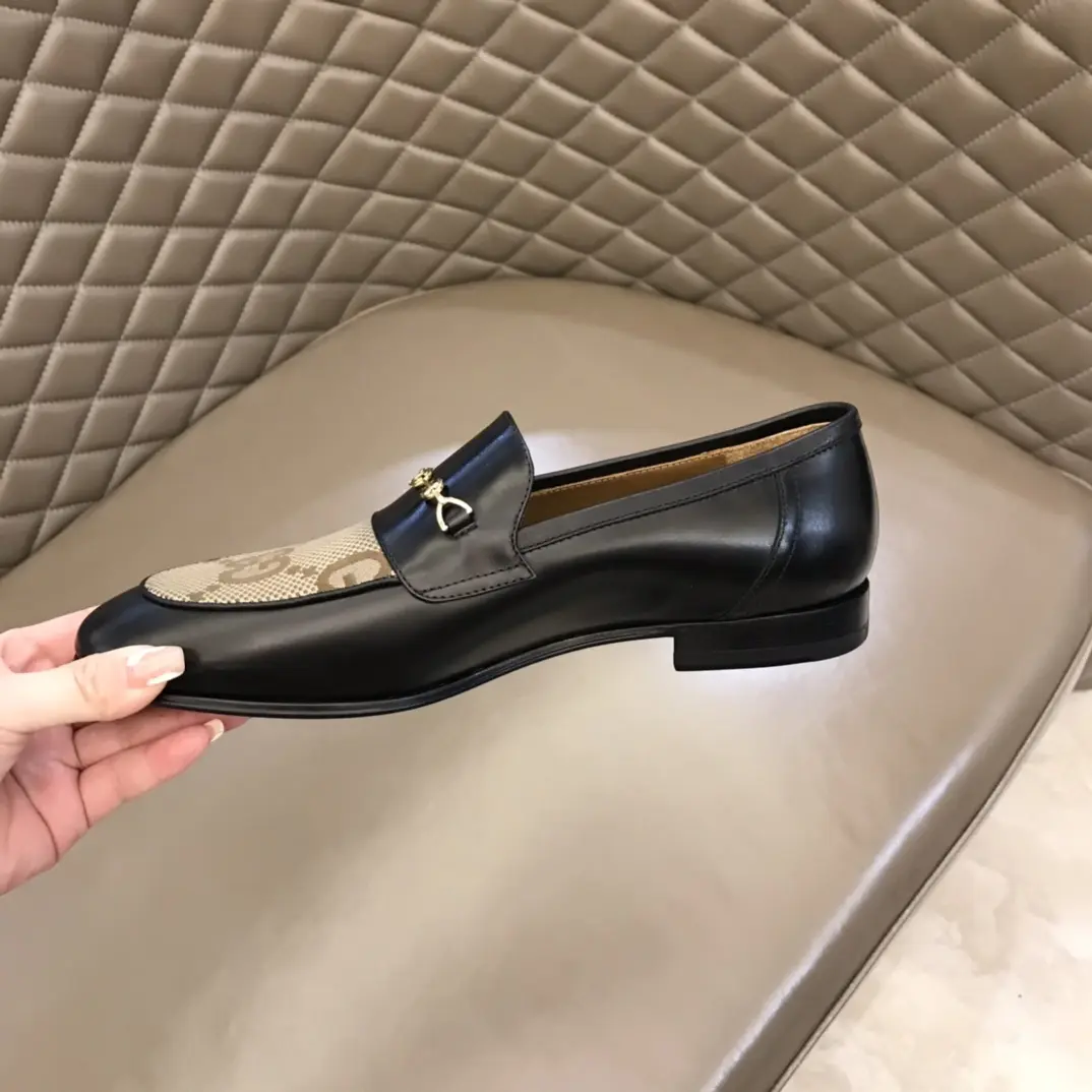 Durable Gucci GG Loafers Black and Beige Leather –  Rep Shoes & Replica Shoes 904