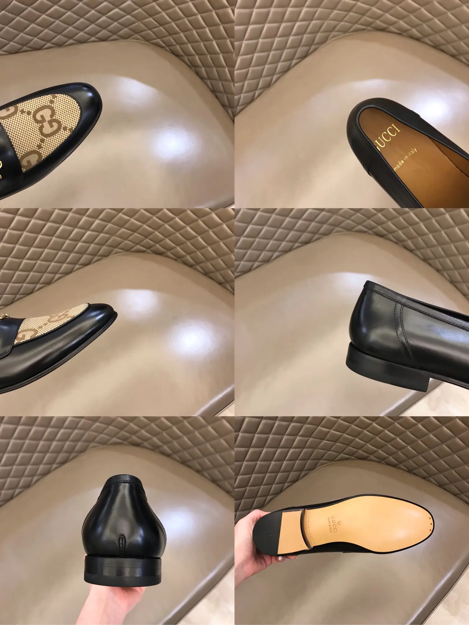 Durable Gucci GG Loafers Black and Beige Leather –  Rep Shoes & Replica Shoes 904