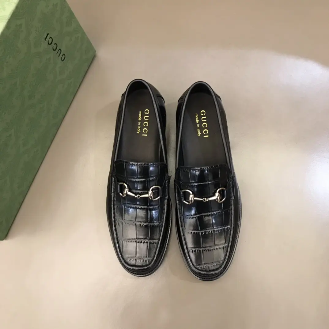 Gucci Jordaan Loafer, Black, Crocodile –  Rep Shoes & Replica Shoes Classic 896