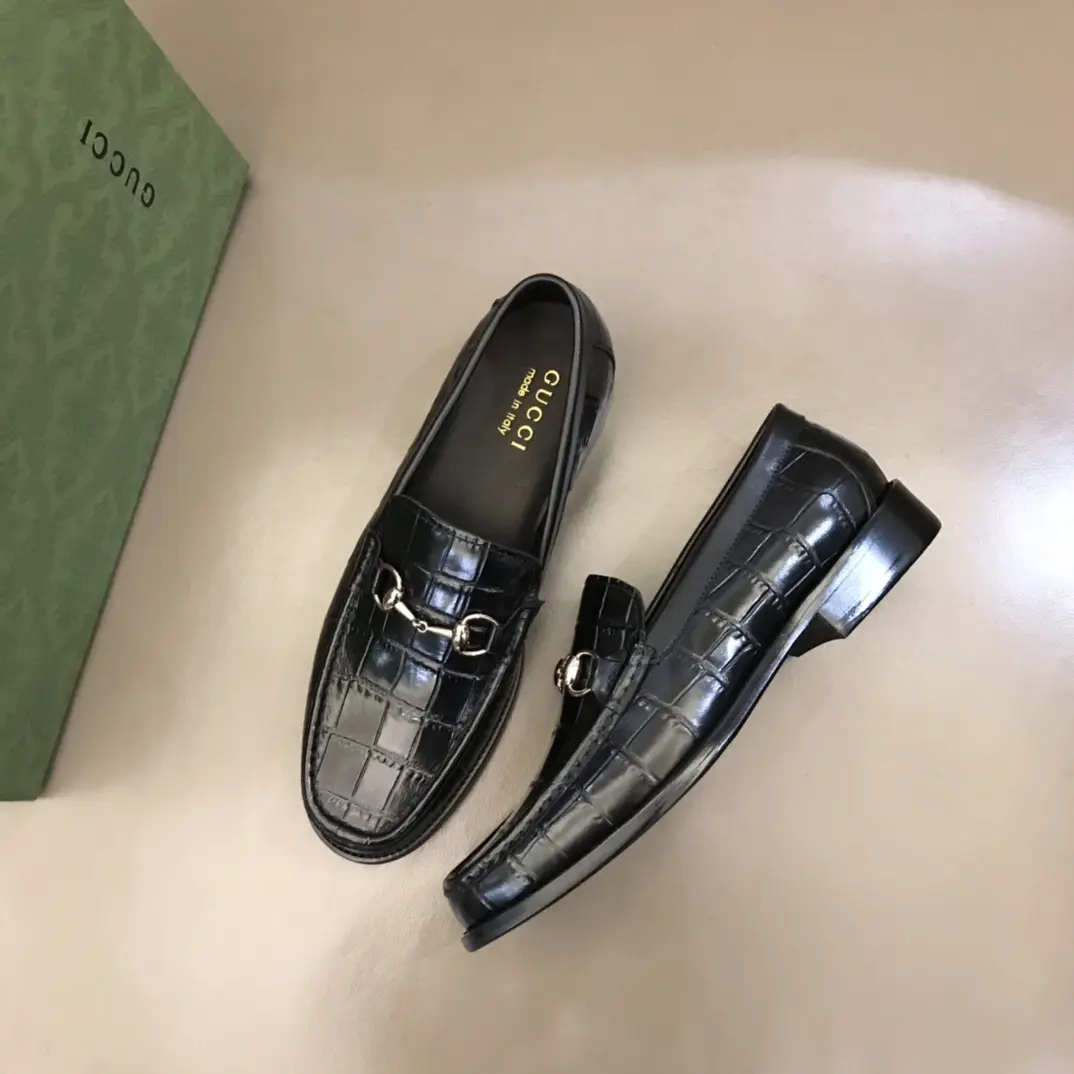 Gucci Jordaan Loafer, Black, Crocodile –  Rep Shoes & Replica Shoes Classic 896
