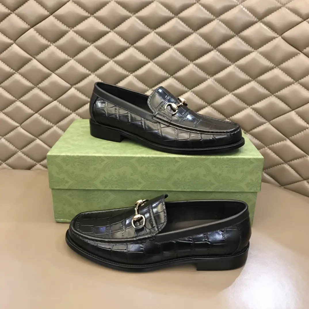 Gucci Jordaan Loafer, Black, Crocodile –  Rep Shoes & Replica Shoes Classic 896
