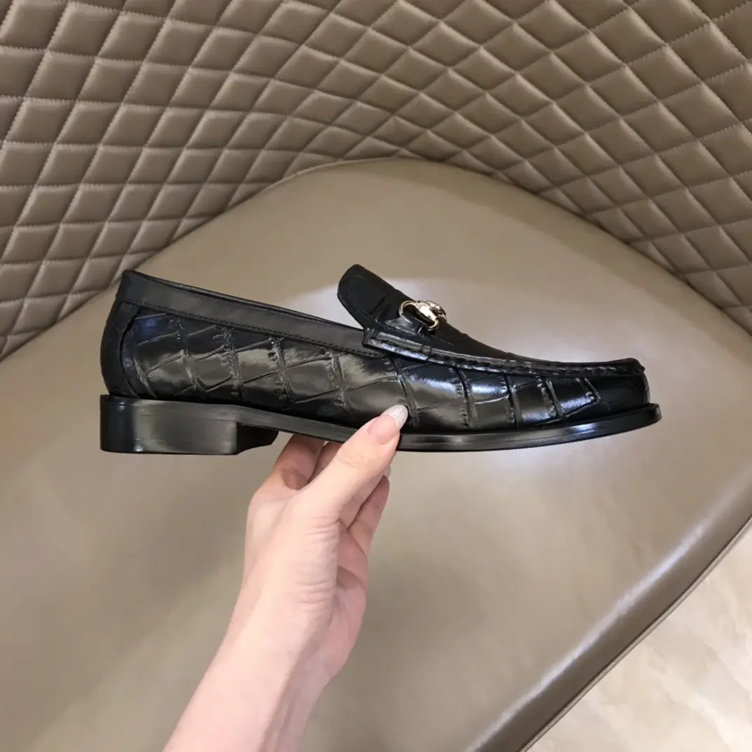 Gucci Jordaan Loafer, Black, Crocodile –  Rep Shoes & Replica Shoes Classic 896