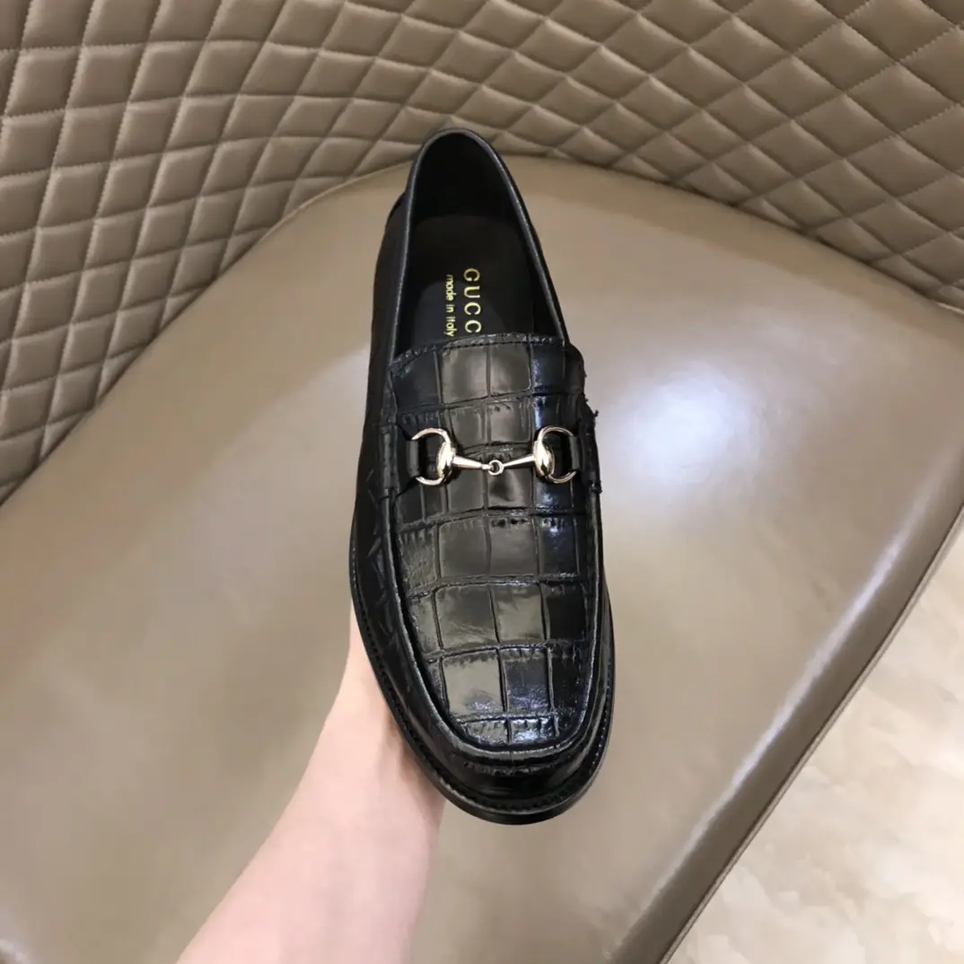 Gucci Jordaan Loafer, Black, Crocodile –  Rep Shoes & Replica Shoes Classic 896