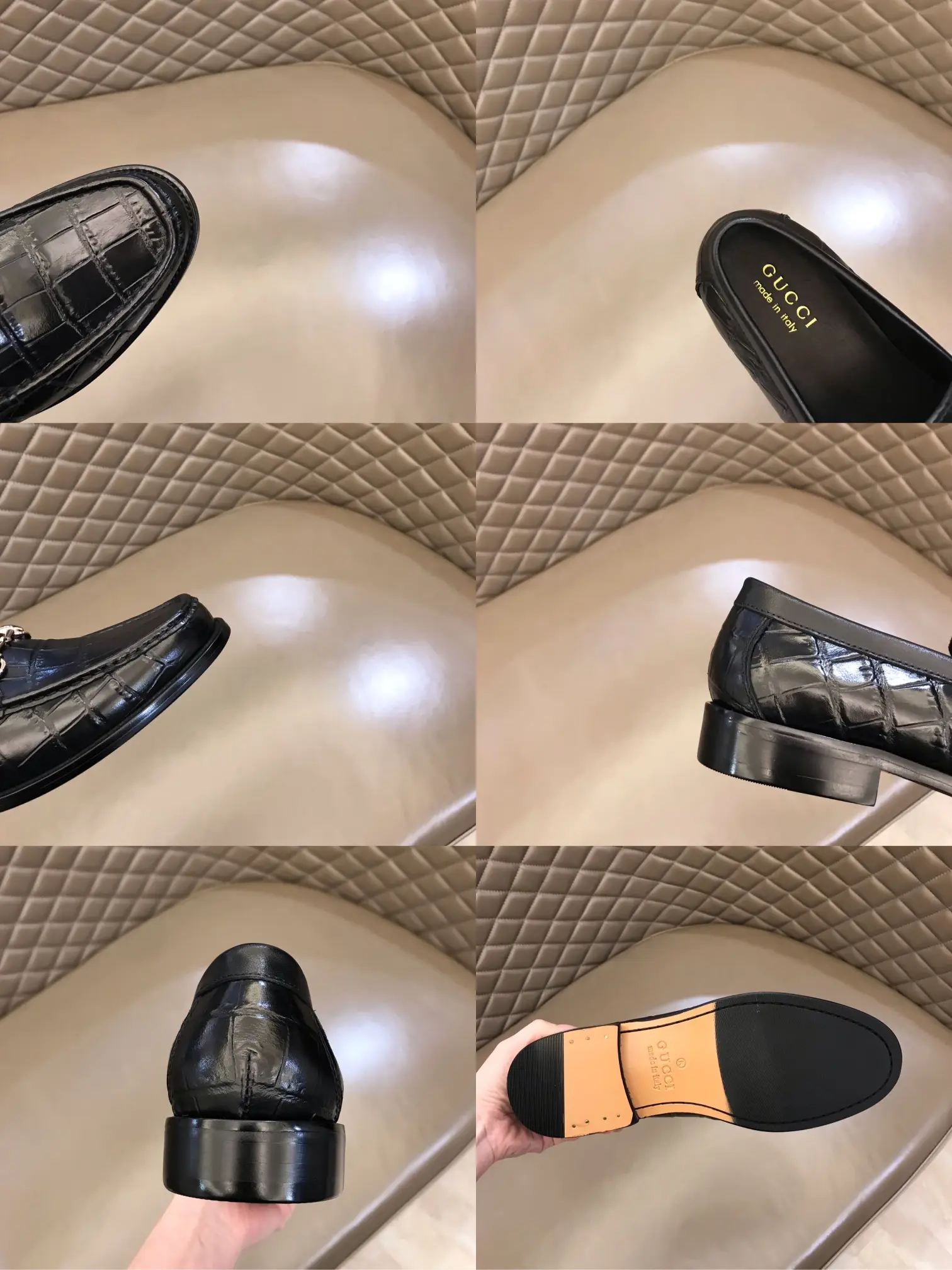 Gucci Jordaan Loafer, Black, Crocodile –  Rep Shoes & Replica Shoes Classic 896