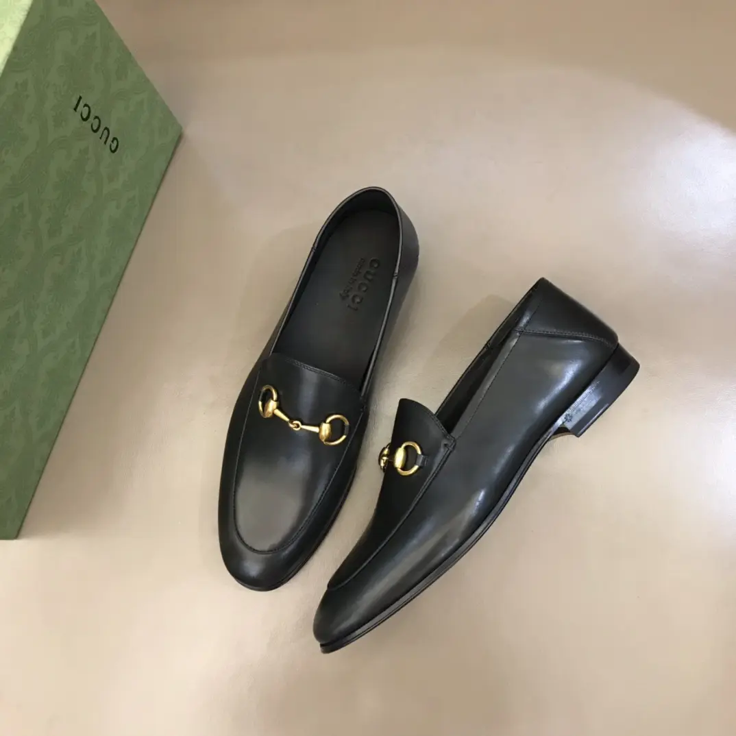 Sustainable Gucci Jordaan Loafer Black Leather –  Replica Shoes & Rep Shoes Collection 902
