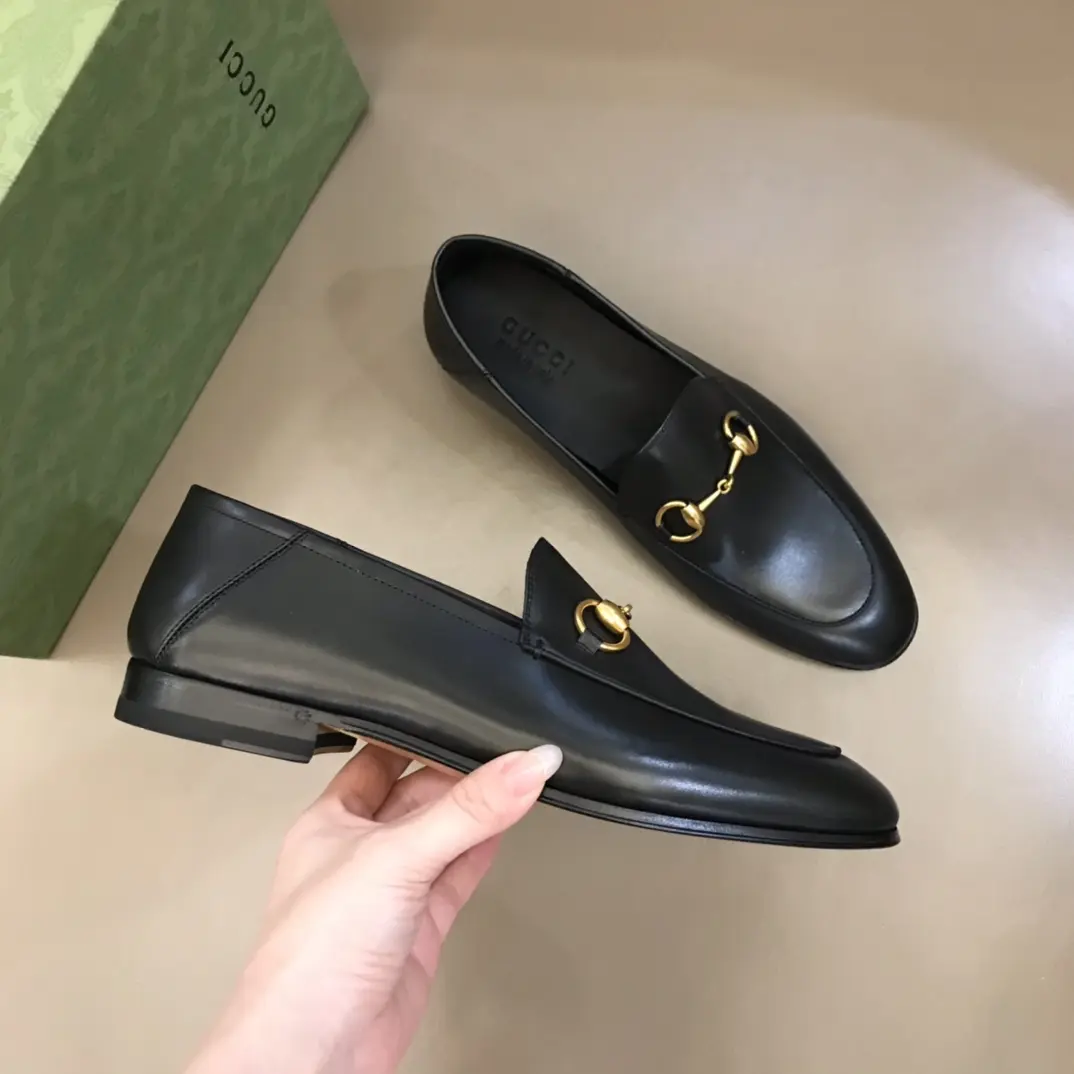 Sustainable Gucci Jordaan Loafer Black Leather –  Replica Shoes & Rep Shoes Collection 902