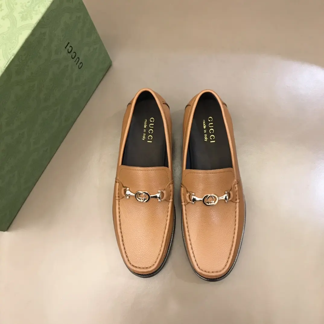 FashionForward Gucci Jordaan Loafer, Tan Leather, Slip-On –  Replica Shoes with Top Rep Shoes Quality 901