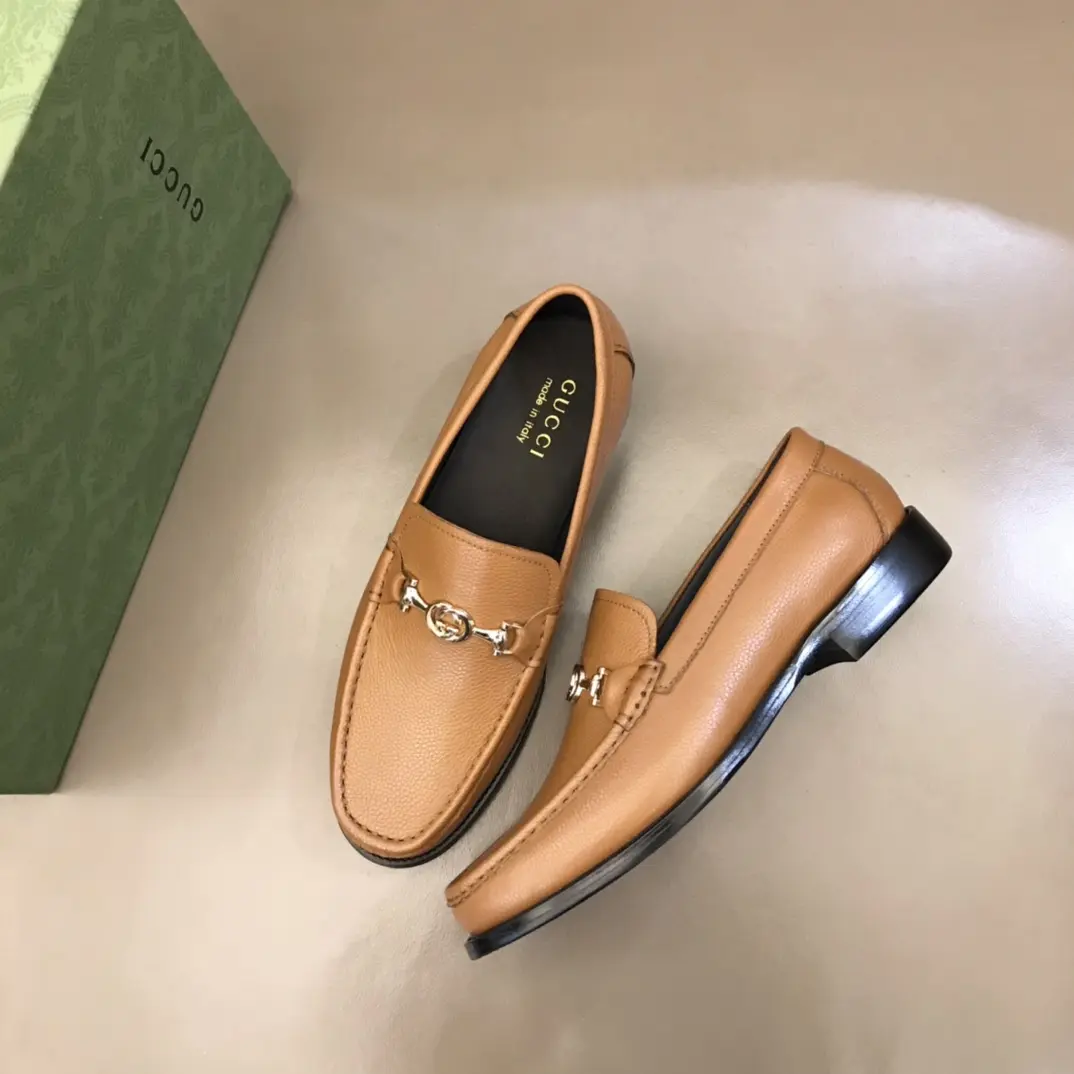 FashionForward Gucci Jordaan Loafer, Tan Leather, Slip-On –  Replica Shoes with Top Rep Shoes Quality 901
