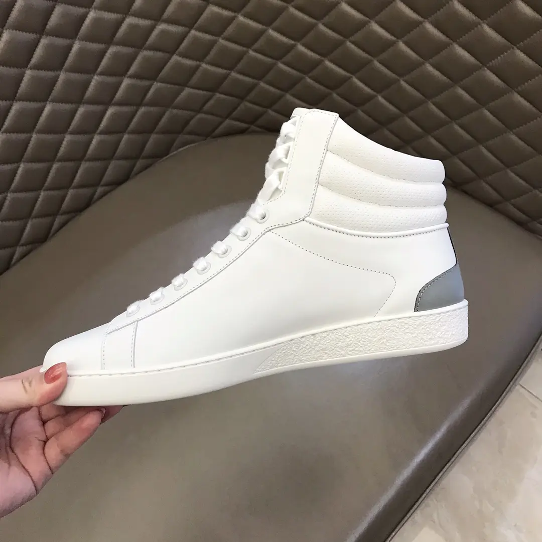 Gucci Men’s Ace High-Top Sneakers – White, Fall Winter Collection with High Quality Replica Design WaterResistant 838