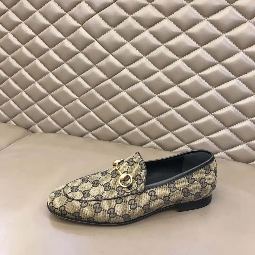 Gucci Monogram Loafers Beige Blue Pattern –  Rep Shoes & Replica Shoes RelaxedFit 909