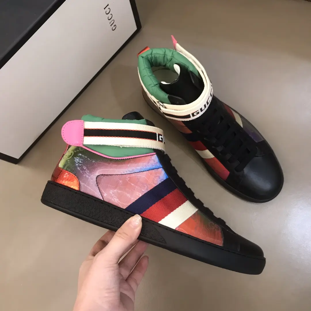 Gucci New Ace High-Top Sneakers, Multicolor –  Gucci Replica with High Quality Practical 826