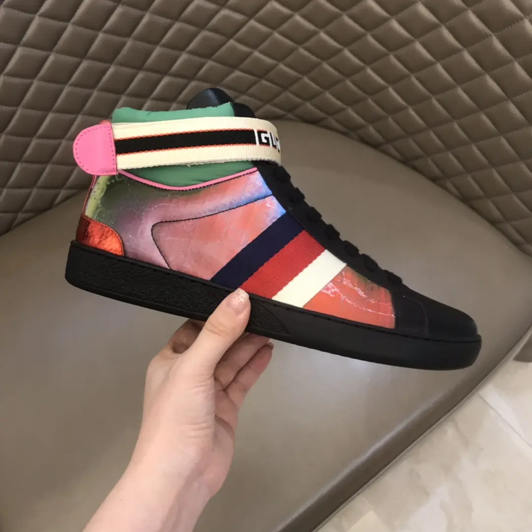 Gucci New Ace High-Top Sneakers, Multicolor –  Gucci Replica with High Quality Practical 826