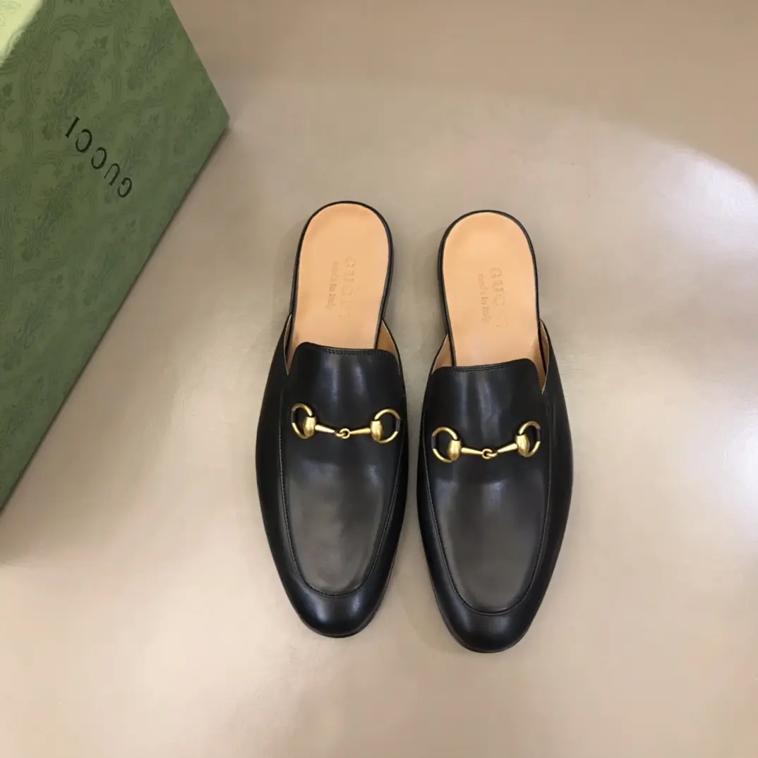 Gucci Princetown Mule Black Leather Slippers –  Gucci Replica Shoes & Rep Footwear Refined 881