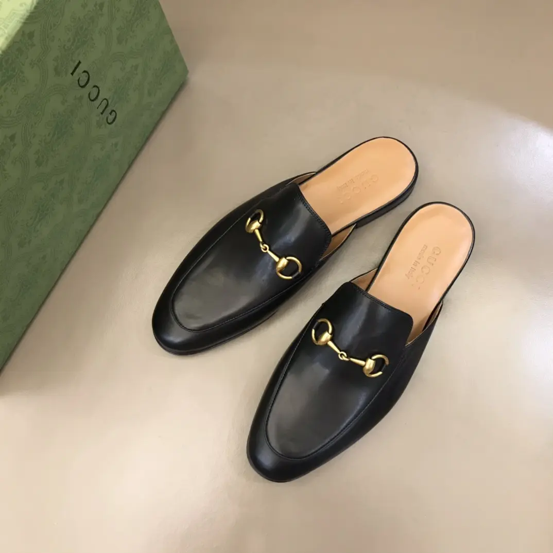 Gucci Princetown Mule Black Leather Slippers –  Gucci Replica Shoes & Rep Footwear Refined 881