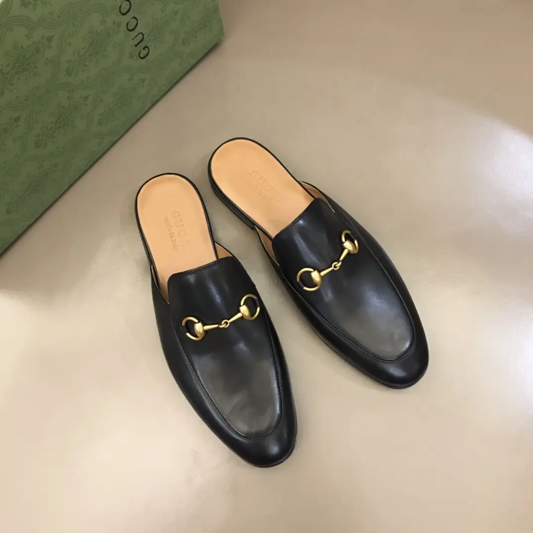 Gucci Princetown Mule Black Leather Slippers –  Gucci Replica Shoes & Rep Footwear Refined 881