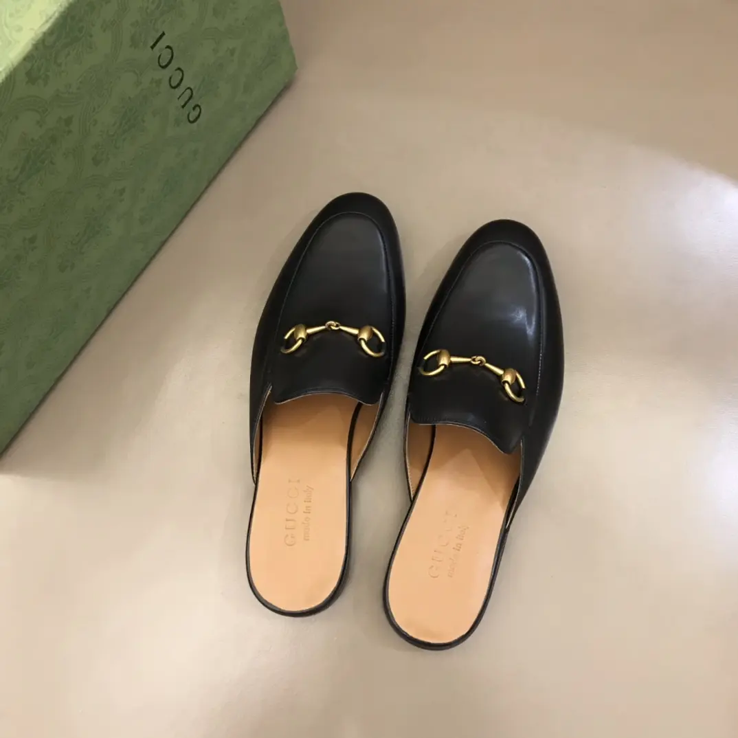 Gucci Princetown Mule Black Leather Slippers –  Gucci Replica Shoes & Rep Footwear Refined 881