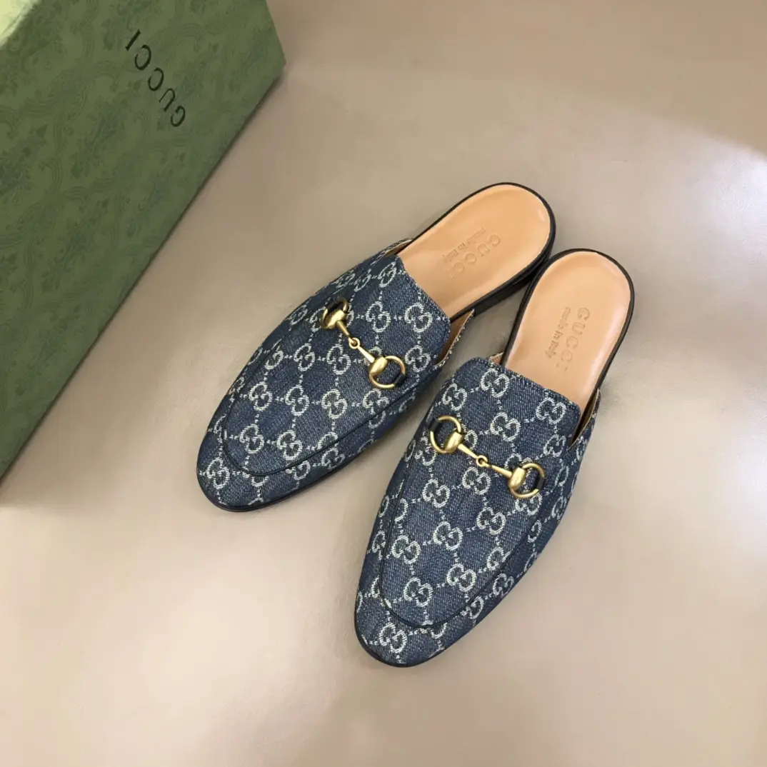 Gucci Princetown Mule Blue GG Canvas –  Rep Shoes & High Quality Replica Gucci Shoes Sustainable 879