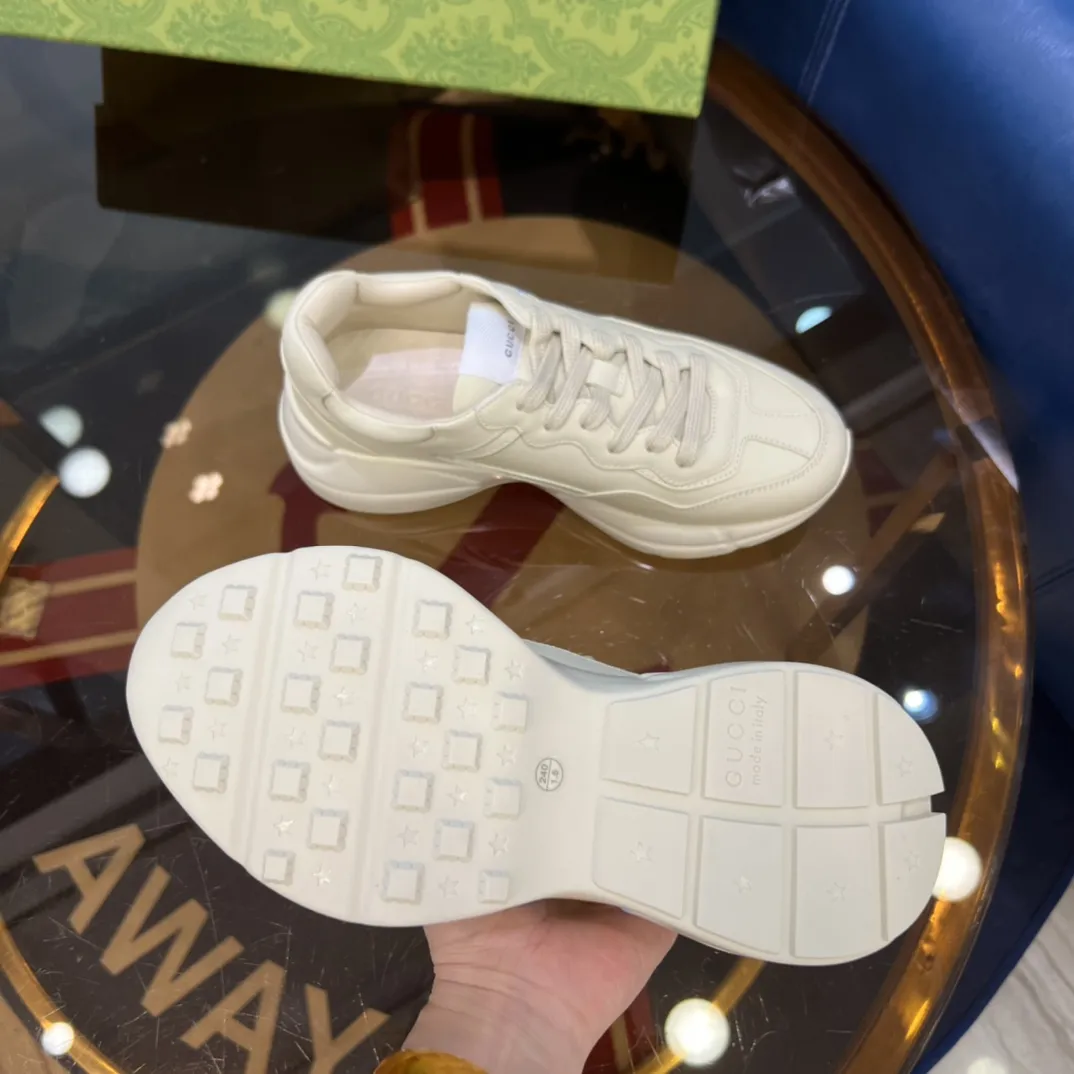 RelaxedFit Gucci Rhyton Beige Leather Sneakers –  Rep Shoes & Replica Shoes Collection 914