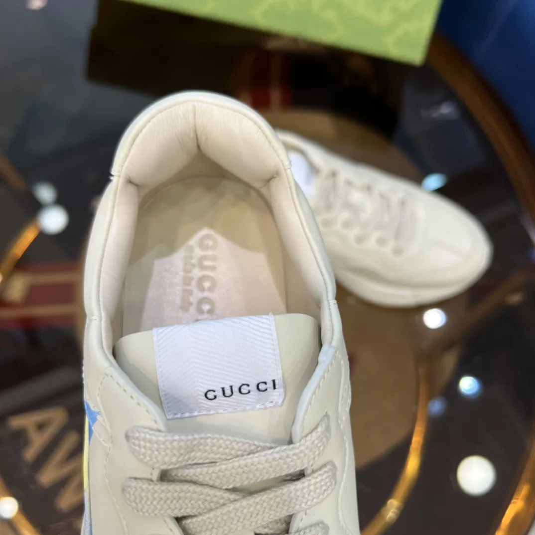 RelaxedFit Gucci Rhyton Beige Leather Sneakers –  Rep Shoes & Replica Shoes Collection 914
