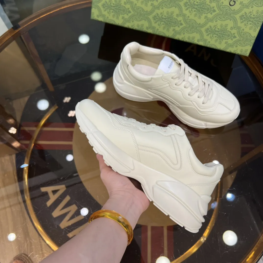 Chic Gucci Rhyton Dad Shoes White Leather –  Rep Shoes & Replica Gucci Styles 913