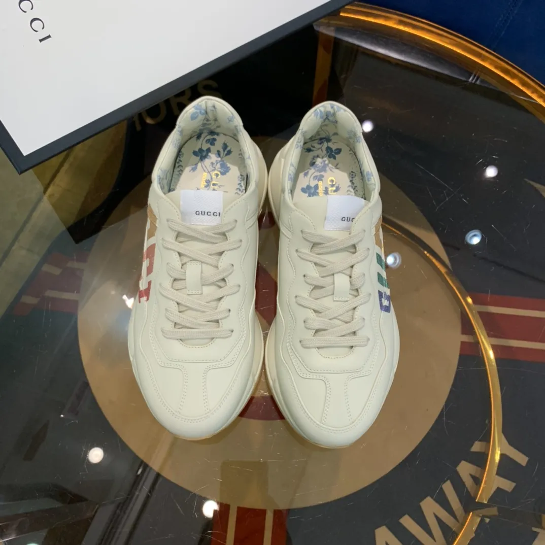 Refined Gucci Rhyton Sneaker Beige Leather Dad Shoe –  Rep Shoes & Replica Gucci Style 929