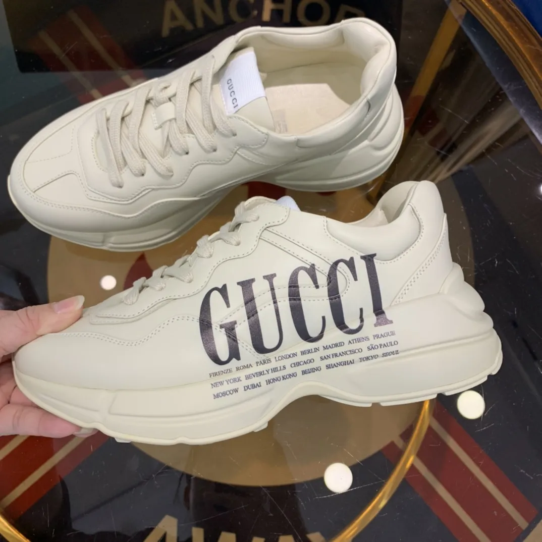 Gucci Rhyton Sneaker Beige Leather Dad Shoe –  Rep Shoes & Replica Gucci Styles BestValue 918