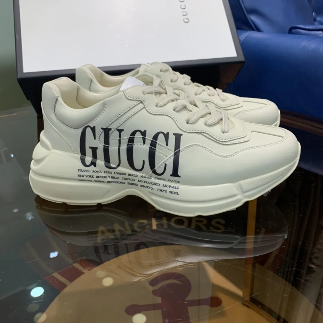 Gucci Rhyton Sneaker Beige Leather Dad Shoe –  Rep Shoes & Replica Gucci Styles BestValue 918