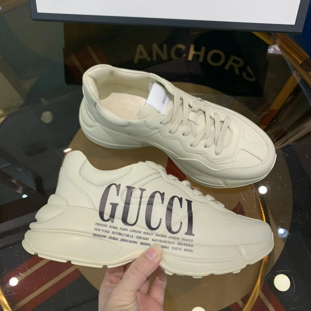 Gucci Rhyton Sneaker Beige Leather Dad Shoe –  Rep Shoes & Replica Gucci Styles BestValue 918