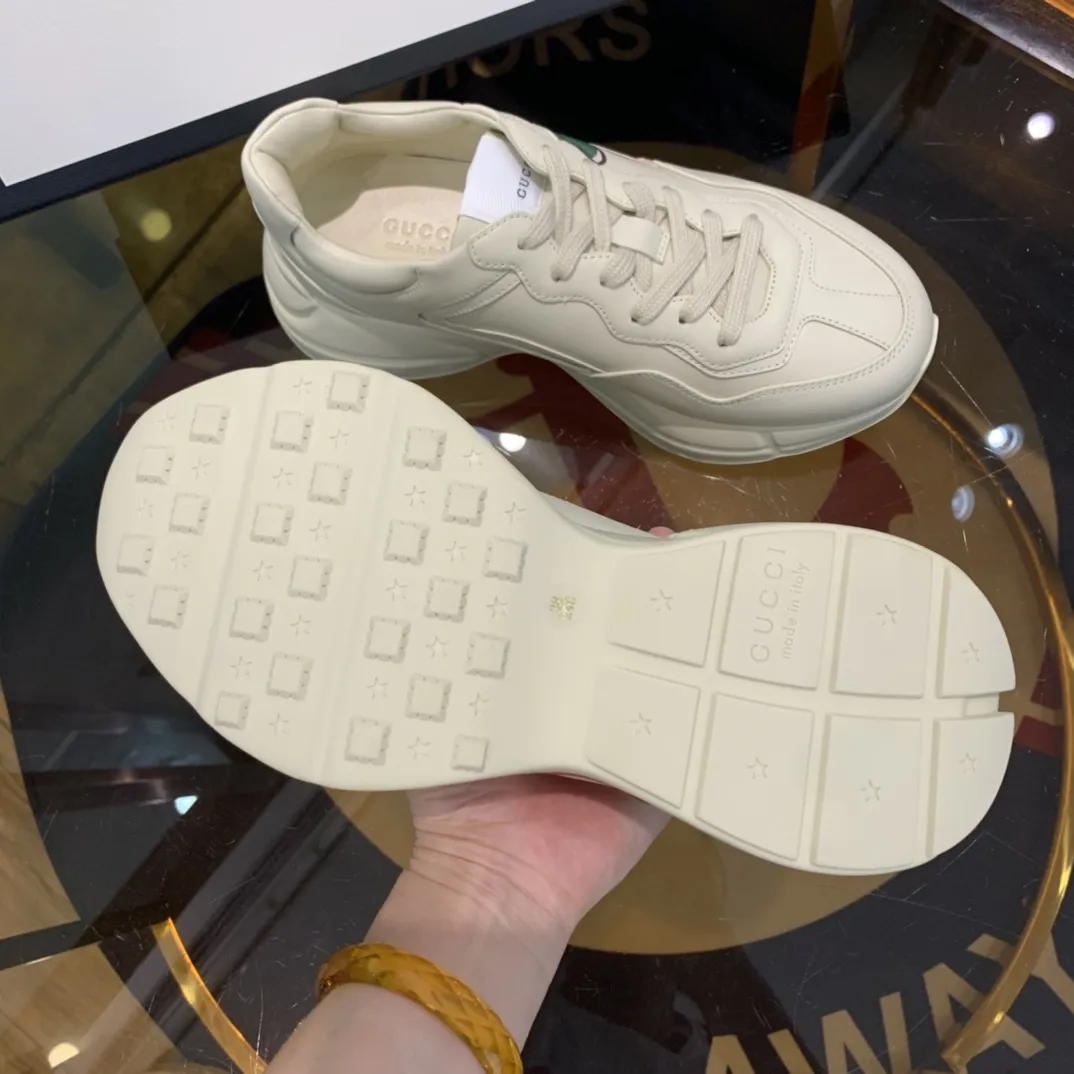 Gucci Rhyton Sneaker Beige Leather Dad Shoe –  Rep Shoes & Replica Styles Sleek 932