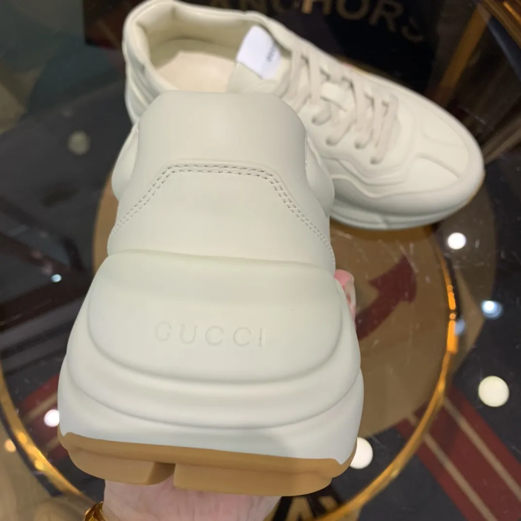 ZeroBulk Gucci Rhyton Sneaker Cream Red Logo Print –  Replica Shoes 924