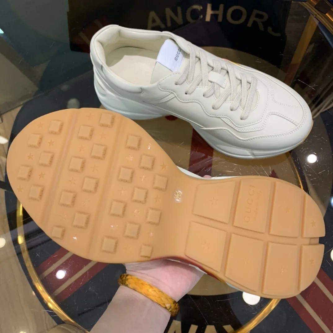 ZeroBulk Gucci Rhyton Sneaker Cream Red Logo Print –  Replica Shoes 924