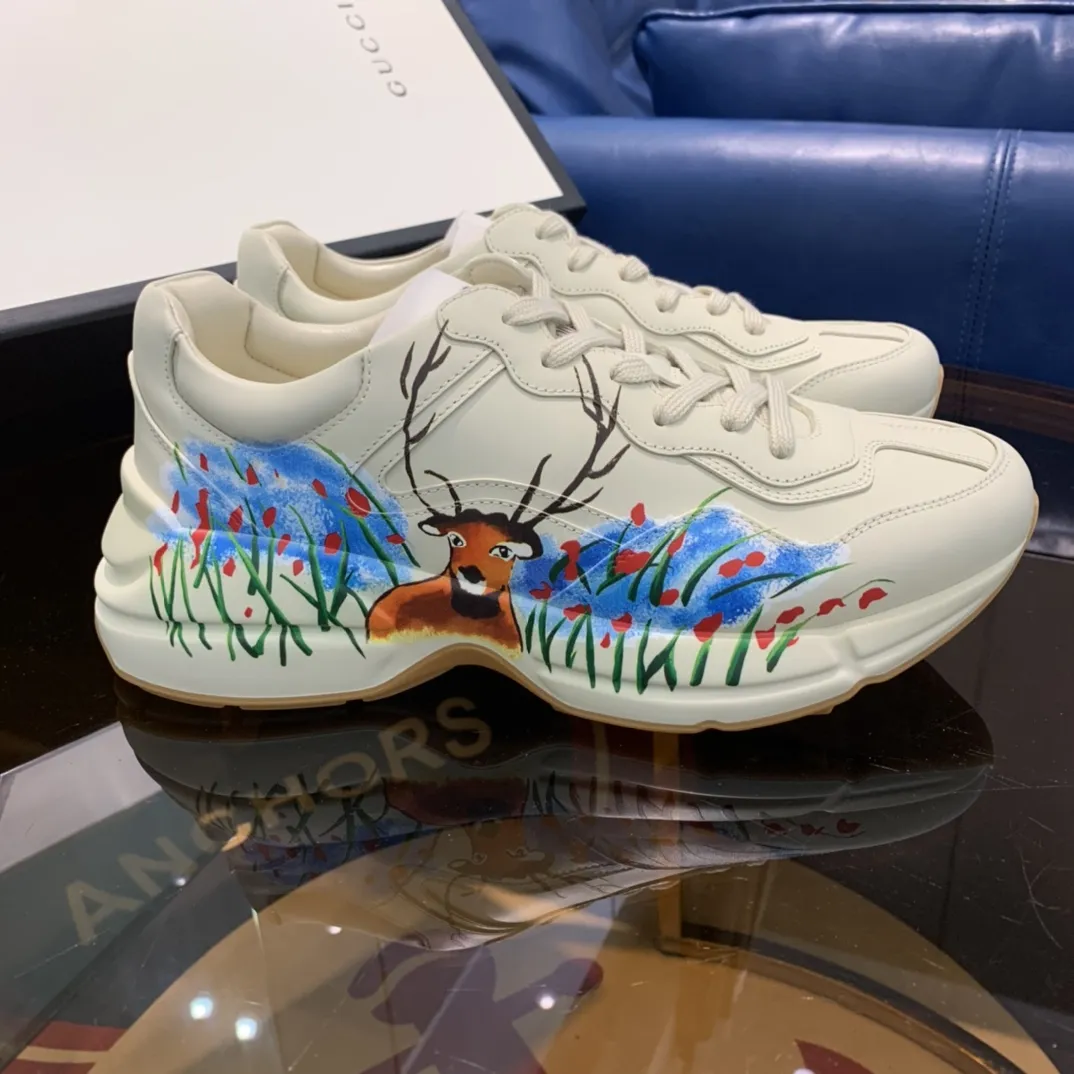 Gucci Rhyton Sneaker White  Print – Premium Replica Shoes OnTrend 933