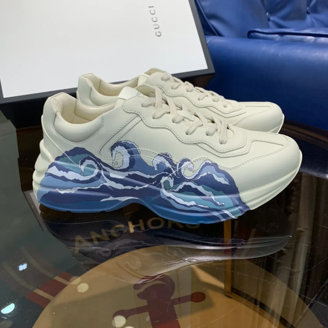 Gucci Rhyton Sneaker White Leather Dad Shoe –  Rep Shoes & Replica Gucci Styles SportInspired 931