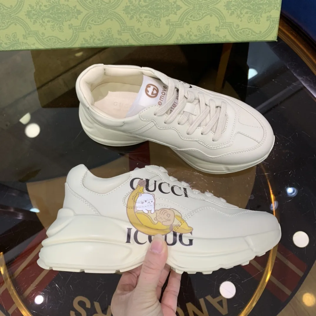 Compact Gucci Rhyton Sneaker White Leather Dad Shoe –  Rep Shoes & Replica Gucci 930