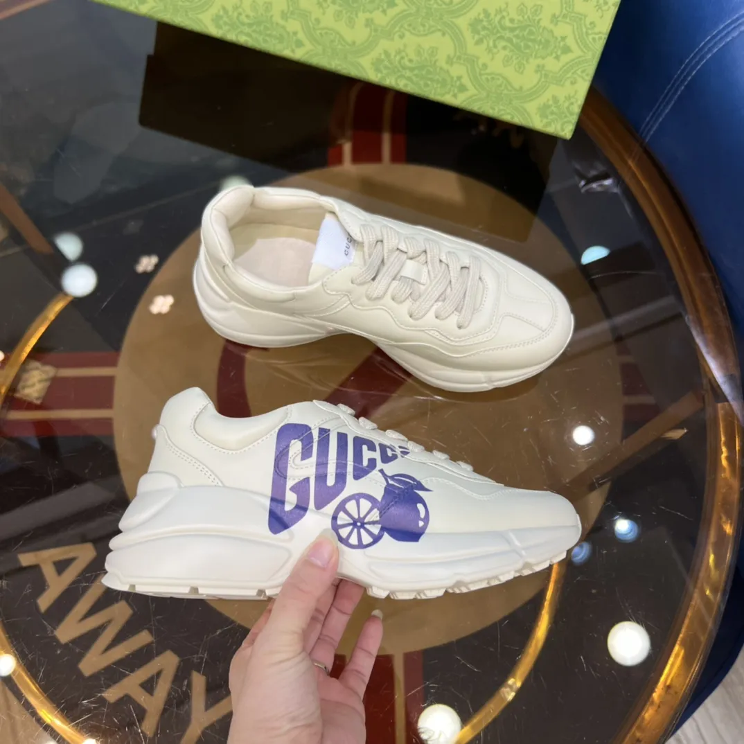 Elegant Gucci Rhyton Sneaker White Leather Style –  Rep Shoes & Replica Shoes 935