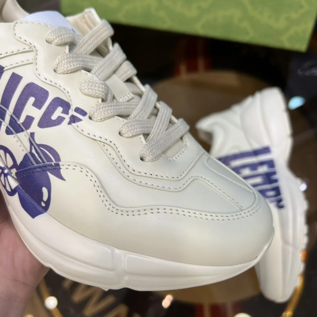 Elegant Gucci Rhyton Sneaker White Leather Style –  Rep Shoes & Replica Shoes 935