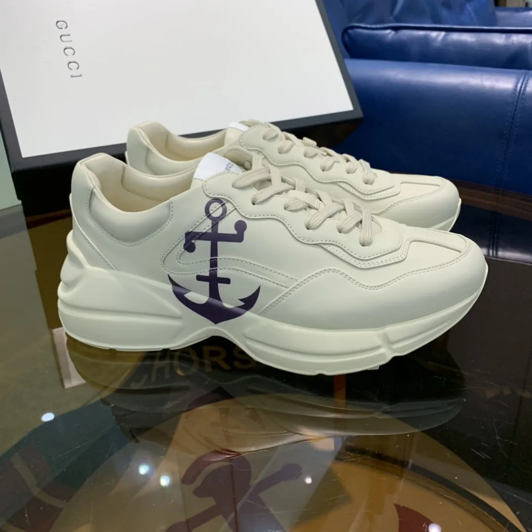Gucci Rhyton Sneakers White Leather Dad Shoes –  Rep Shoes & Replica Styles TechFriendly 934