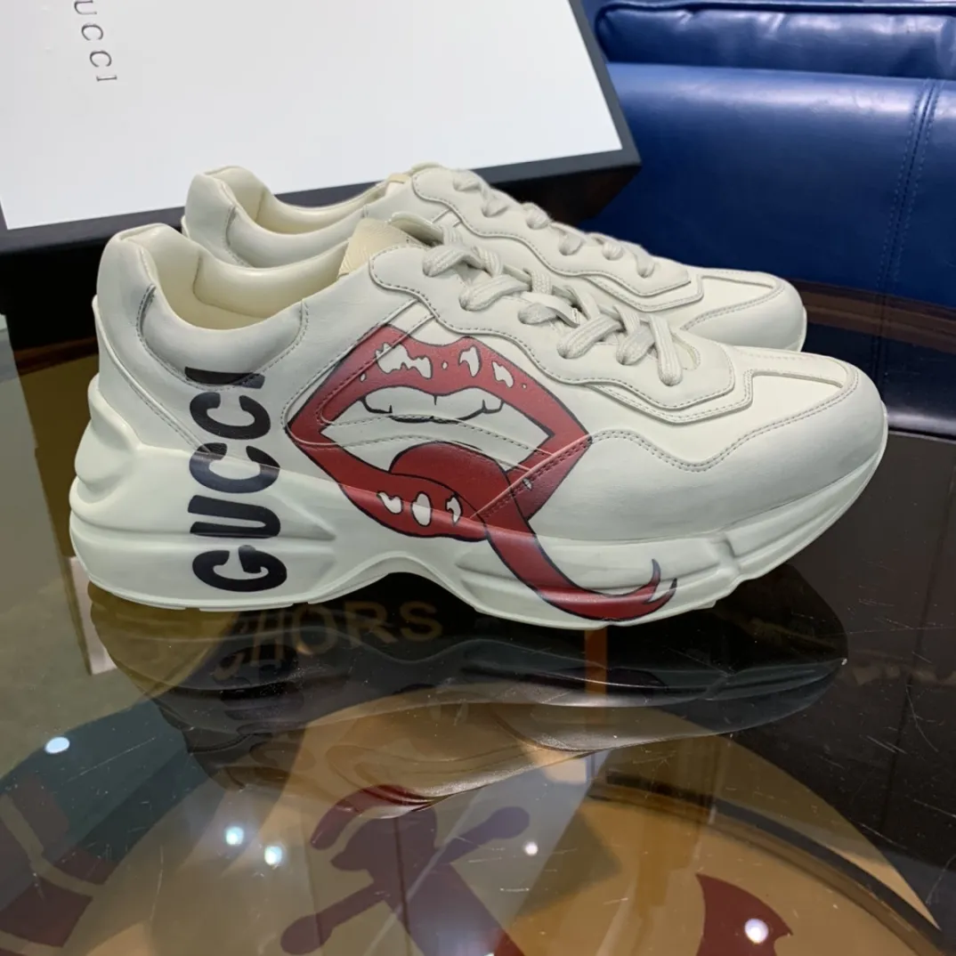 EasyCare Gucci Rhyton Sneakers White Red Dad Style –  Rep Shoes & Replica Shoes 927