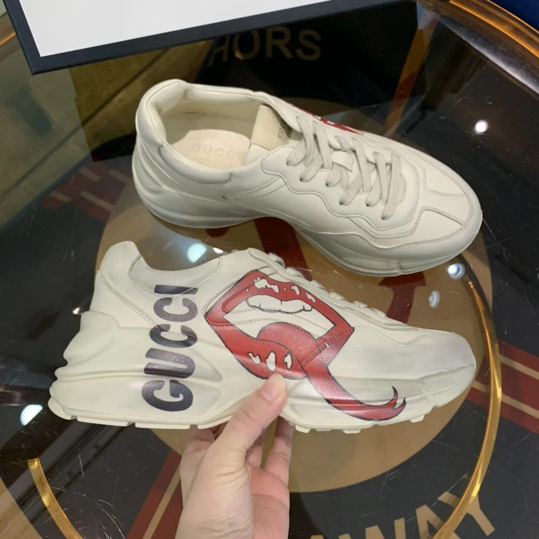 EasyCare Gucci Rhyton Sneakers White Red Dad Style –  Rep Shoes & Replica Shoes 927