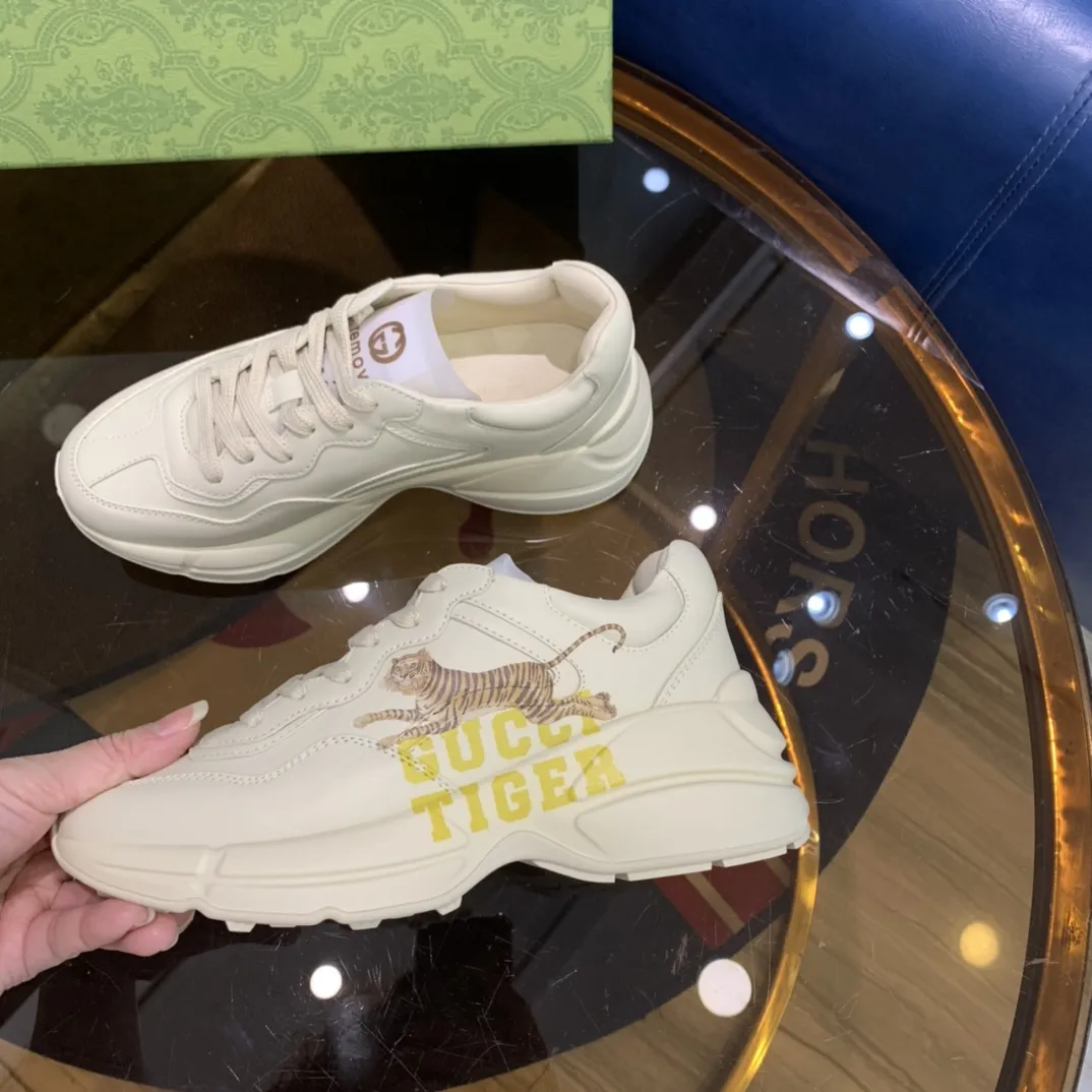 Gucci Rhyton Tiger Sneakers Beige  – Premium Rep Shoes & Replica Gucci Collection FlexibleFit 928