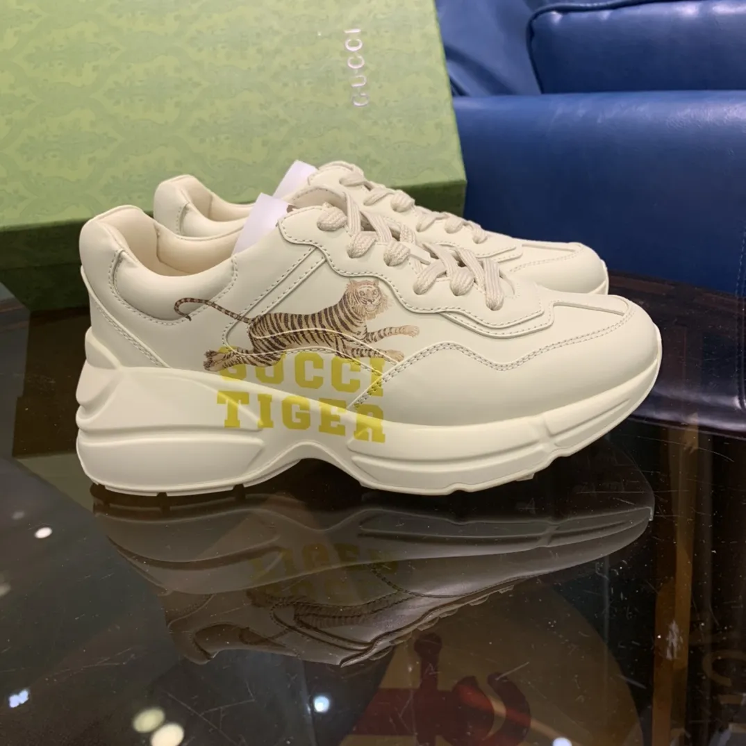 Gucci Rhyton Tiger Sneakers Beige  – Premium Rep Shoes & Replica Gucci Collection FlexibleFit 928