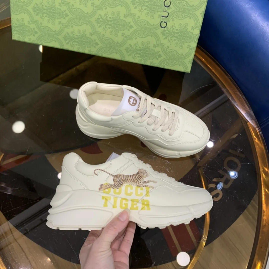 Gucci Rhyton Tiger Sneakers Beige  – Premium Rep Shoes & Replica Gucci Collection FlexibleFit 928