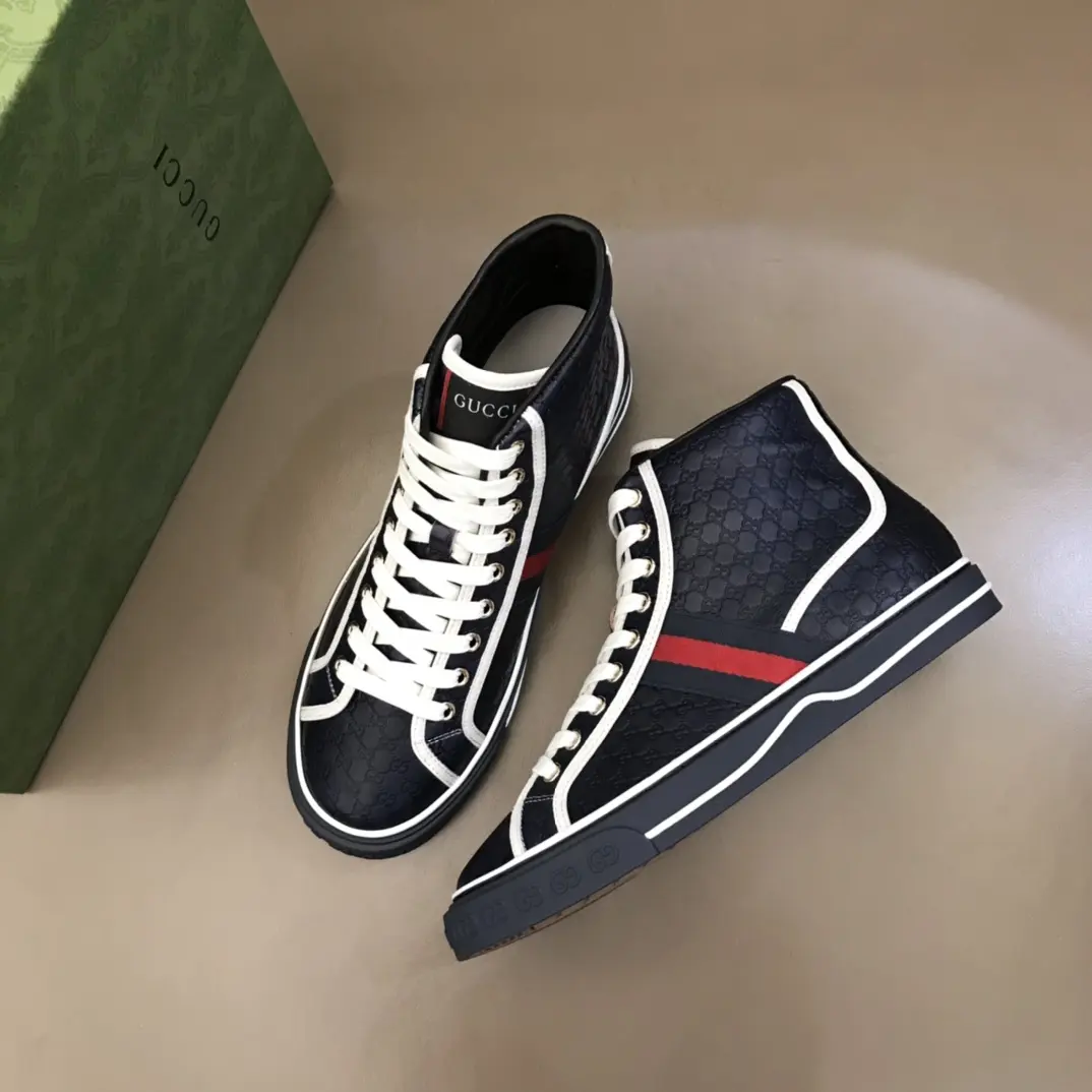 Neat Gucci Sneaker Tennis 1977 High in Black –  Rep Shoes & Replica Footwear 963