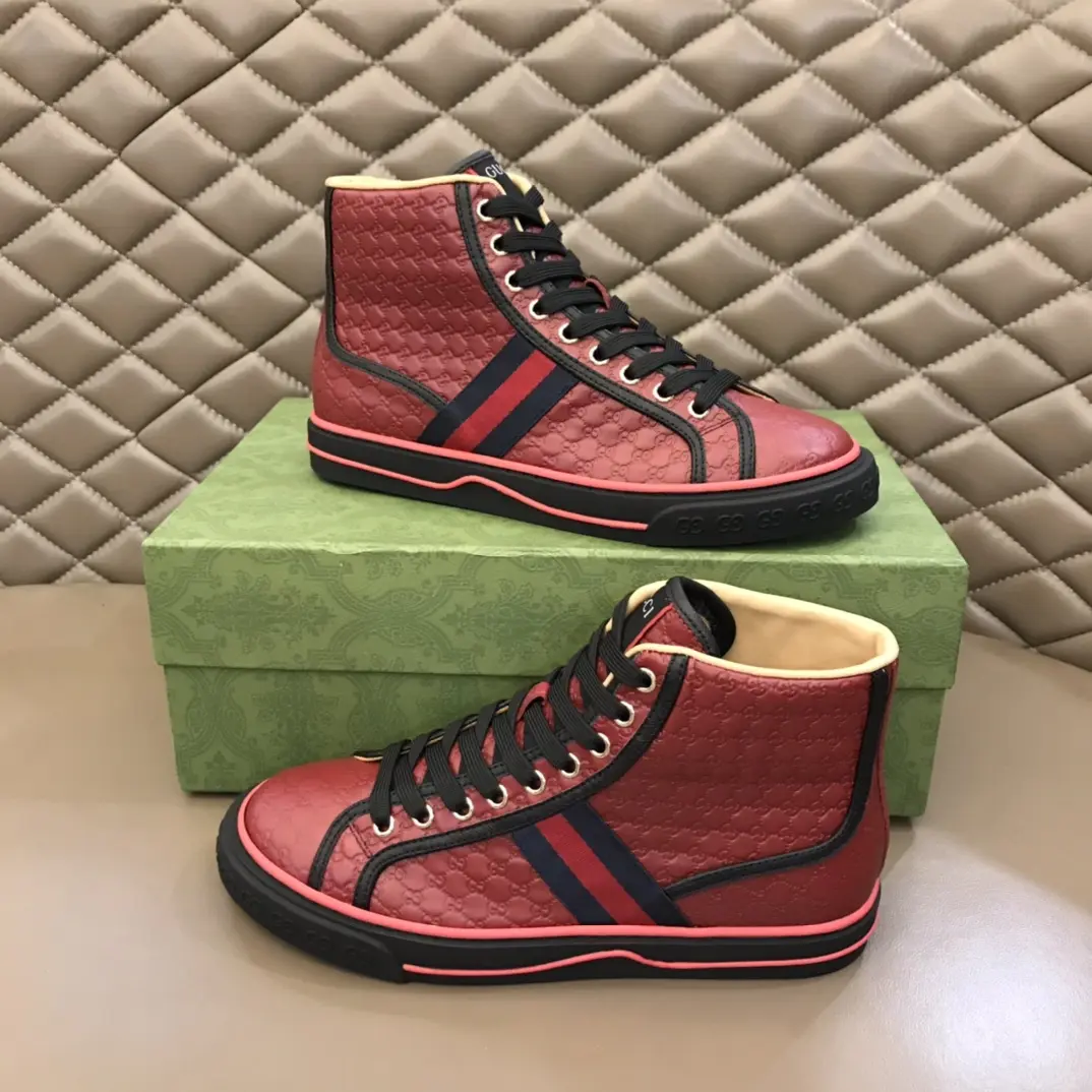 Unisex Gucci Sneaker Tennis 1977 High in Red –  Rep Shoes with Iconic Replica Style 967
